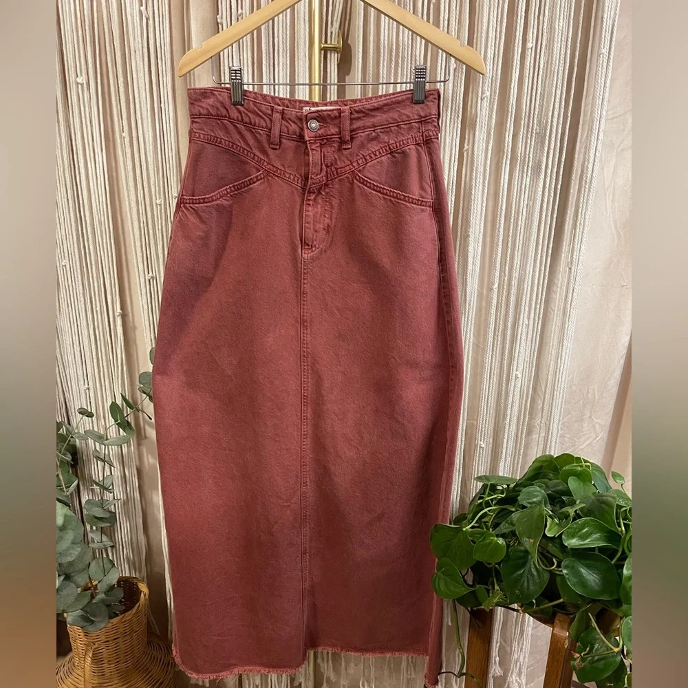 We The Free Women's Denim Maxi Skirt - Picture 1 of 9